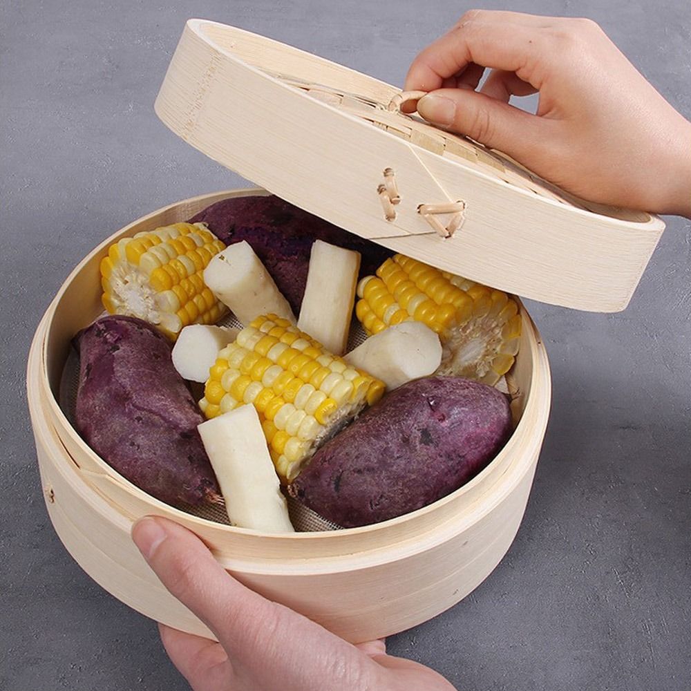 중국식 찜기 뚜껑이 있는 대나무 찜기 딤섬 요리용 찜기 - Bao Steamer Bamboo 리뷰 및 가격