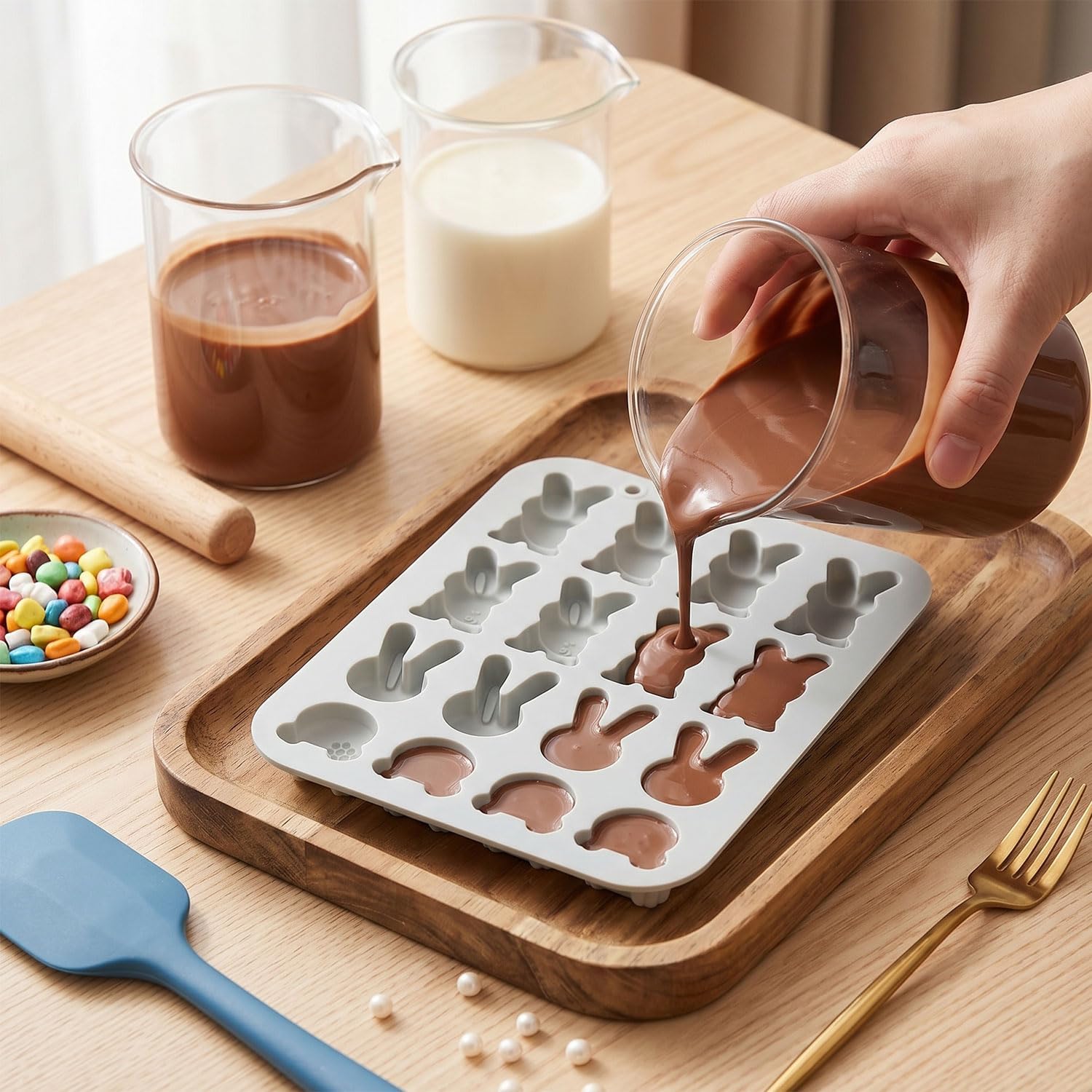 16구 부활절 실리콘 초콜릿 몰드 토끼 모양 사탕 몰드 - Bunny Cake Mold 리뷰 및 가격